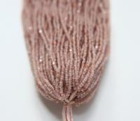 11/0 Hanks Charlotte Cut Beads White Opal Rose Gold Lined Hanks PREMIUM SEED BEADS Native beading craft supply vintage embroidery beads