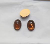 Preciosa 18x13 mm Lamp Cab Vintage Smoky Quartz Foiled Flat Back Oval Cabochon old ornaments making