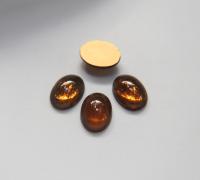 Preciosa 18x13 mm Lamp Cab Vintage Smoky Quartz Foiled Flat Back Oval Cabochon old ornaments making