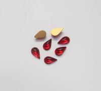 Preciosa 10x6 mm Siam Vintage Pear Flat Back Foiled Cabochon old ornaments making