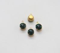 Vintage Swarovski 6mm Cabochon Round stone setting drop one loop jewelry supplies in Brass jewel making