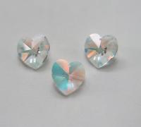 18 MM Swarovski Crystal Heart Pendant Beads 6202 Crystal drops in vintage findings jewelry making dangles decoration