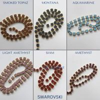 16SS Rhinestone Chain Swarovski Vintage MATT 4mm Jewelry making embroidery materials ORNAMENTS vintage findings lace