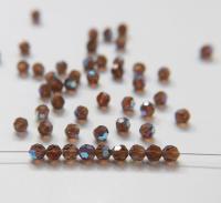 6mm Swarovski Elements Article 5000 Smoked Topaz Aurore Boreale Faceted Round Beads jewelry making ornament