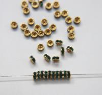 Swarovski Round Spacer Rondelle 177506 5mm Metal findings vintage components jewelry making craft supplies decorations