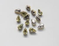 Swarovski 10X6 Pear Vintage Clips Sewon 4 hole in Jonquil Silver Settings embroidery materials craft vintage
