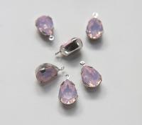 SWAROVSKI Pear Drop in drop setting silver plated 18x11mm 2 pieces jewelry supplies pendant