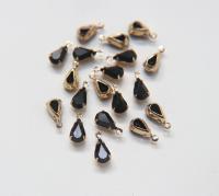 Swarovski 10x6 Fancy pear Stones 1 ring setting drop dangle (one loop) 6 Pieces jewelry supplies findings