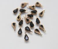 Swarovski 10x6 Fancy pear Stones 1 ring setting drop dangle (one loop) 6 Pieces jewelry supplies findings