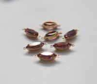 Swarovski 1219488 15x7 Navette Fancy Stones 2 ring Gold Plated setting in Light Amethyst 2 Pieces jewelry supplies findings