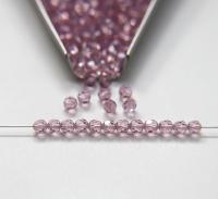 4mm Vintage Swarovski crystal beads Light Amethyst faceted round beads article 5000 PREMIUM rare vintage supplies jewelry making