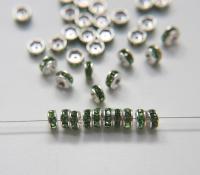 Swarovski Spacer Rondelle 177506 6mm Metal findings vintage components jewelry making craft supplies decorations