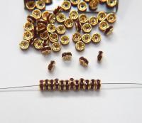Swarovski Round Spacer Rondelle 177505 5mm Metal findings vintage components jewelry making craft supplies decorations