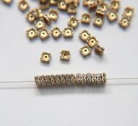 Swarovski Square Spacer Rondelle 177604 5mm Metal findings vintage components jewelry making craft supplies decorations