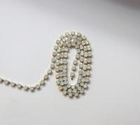 18pp Swarovski Vintage Chain in White Opal (2.5mm) 0.5/1/2/5 Meters Brass Settings Wedding Bridal Supplies|Jewelry Making|Decoration