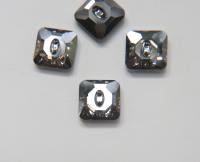Crystal Satin (3017) Swarovski Crystal Square Faceted Buttons for Sewing Projects - 16mm Vintage Crystal Button Beads and Jewelry Supplies
