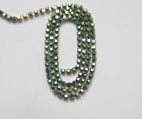 12ss Swarovski Close Cup Chain in Emerald Aurore Boreale Made in Austria couture material Bridal Supplies Jewelry Making