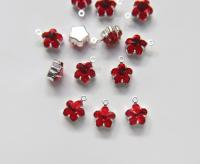 SWAROVSKI 4744 DAISY RHINESTONE in drop setting silver plated 10mm jewelry supplies pendant