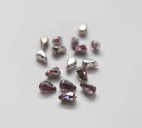 Swarovski 10X6 Pear Vintage Clips Sewon 4 hole in Light Amethyst Silver Settings embroidery materials craft vintage