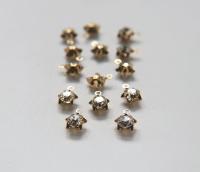 Swarovski 11mm Fancy star Stones 1 ring setting drop dangle gold plated (one loop) 6 Pieces jewelry supplies findings
