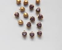 Swarovski 6mm Fancy heart Stones 1 ring setting drop dangle in Light Amethyst 6 Pieces jewelry supplies findings