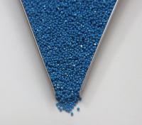 13/0 Charlotte Cut Beads Patina Opaque Deep Turquoise Blue Aurore Boreale native supply, beading materials, vintage findings