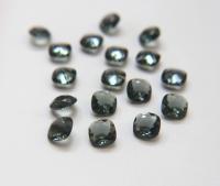 Vintage Swarovski 12mm Cushion Cut in Morion 4470 Premier Crystal 2 Pieces fancy stones, jewelry making, craft supply