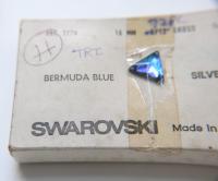 16 mm Swarovski (3270) Cosmic Triangle Bermuda Blue Crystal embroidery jewelry parts bridal decorations embroidery materials
