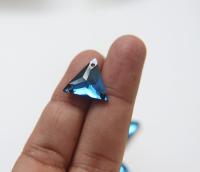 16 mm Swarovski (3270) Cosmic Triangle Bermuda Blue Crystal embroidery jewelry parts bridal decorations embroidery materials