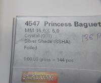 Swarovski 15x5 Baguette Clips Sewon 4 hole in Crystal Silver Shade Silver Settings (4 pieces) embroidery materials craft vintage