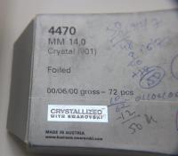 Vintage Swarovski 14mm Cushion Cut in Crystal 4470 Premier Crystal 1 Pieces fancy stones, jewelry making, craft supply