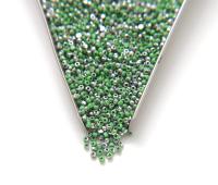11/0 Charlotte true Cut Beads Patina Opaque Green Silver vintage findings native embroidery materials craft supply