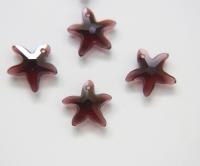 6721 Swarovski Starfish Pendants in Burgundy 20 MM Fancy Crystal drops vintage findings jewelry making