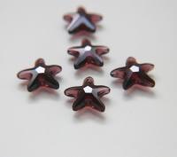 6721 Swarovski Starfish Pendants in Burgundy 20 MM Fancy Crystal drops vintage findings jewelry making