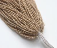 11/0 Hanks Charlotte Cut Beads Crystal Matt Bronze Lined PREMIUM SEED BEADS Native Supplies