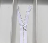SS12 (3mm), 13 inch Swarovski Crystal Rhinestone White Zipper closed at one end by PC