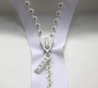 SS12 (3mm), 13 inch Swarovski Crystal Rhinestone White Zipper closed at one end by PC