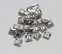 8mm Preciosa Square Lochrosen in CRYSTAL PREMIUM Materials jewelry making