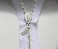 SS12 (3mm), 13 inch Swarovski Crystal Rhinestone White Zipper closed at one end by PC