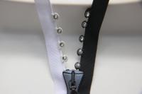SS24 (29 inch) Long Swarovski Crystal Rhinestone Black & White Zipper closed at one end by PC