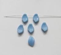 Curly leaf shaped pressed glass beads - made in Czech Republic