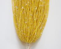 11/0 Hanks Charlotte Cut Beads Patina Transparent Yellow Aurore Boreale PREMIUM SEED BEADS Native Supplies jewelry making craft supply