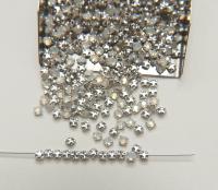 12ss Clear Flatback Swarovski Rose Montees, 3.25mm Silver Plated Mounted Rose Montees, in colors, sewon, embroidery materials, wedding deco