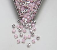 16ss Clear Flatback Swarovski Rose Montees, 4mm Silver Plated Mounted Rose Montees in colors sewon embroidery materials tailoring wedding