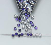 16ss Clear Flatback Swarovski Rose Montees, 4mm Silver Plated Mounted Rose Montees in colors sewon embroidery materials tailoring wedding