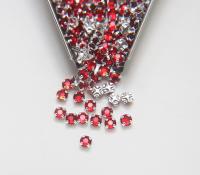 16ss Clear Flatback Swarovski Rose Montees, 4mm Silver Plated Mounted Rose Montees in colors sewon embroidery materials tailoring wedding