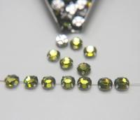 40ss Clear Flatback Vintage Swarovski Crystal Olivine Rose Montees 9mm Silver Plated Mounted Rose sewon embroidery materials wedding
