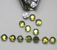 40ss Clear Flatback Vintage Swarovski Crystal Olivine Rose Montees 9mm Silver Plated Mounted Rose sewon embroidery materials wedding