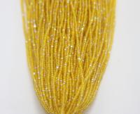 11/0 Hanks Charlotte Cut Beads Patina Transparent Yellow Aurore Boreale PREMIUM SEED BEADS Native Supplies jewelry making craft supply