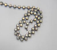 16ss Swarovski 2088 Chain in Flat Back White Opal Vintage Black Settings Bridal Supplies Jewelry Making premium lace